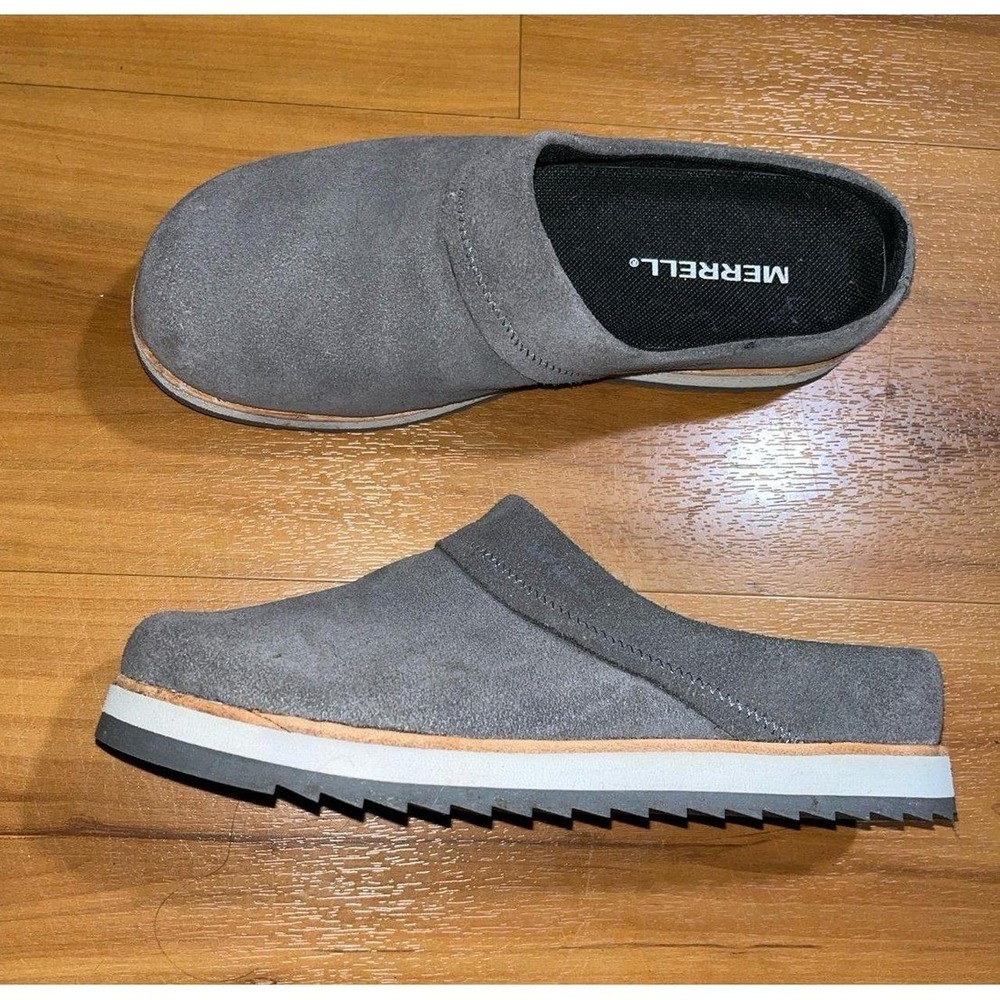 Womens Merrell Juno Charcoal Gray Slip On Mule Clog Shoes